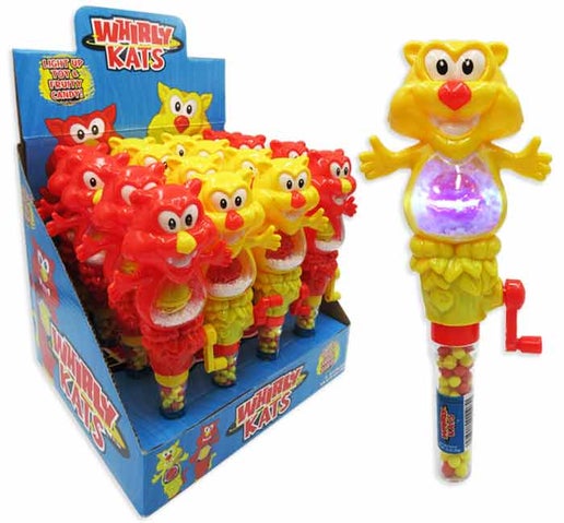Whirly Kats Cat Light Up Toy & Candy 8" 16ct